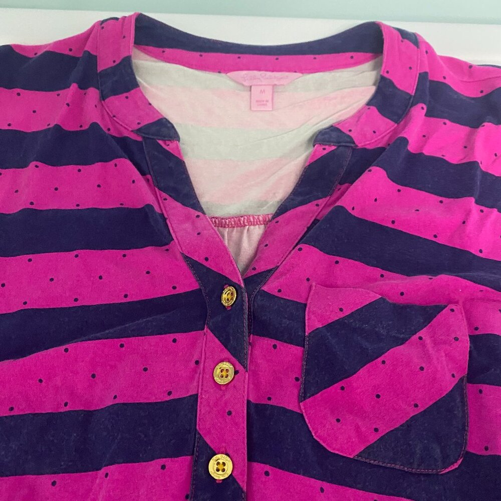 Lilly Pulitzer Dress Pink Black Size M